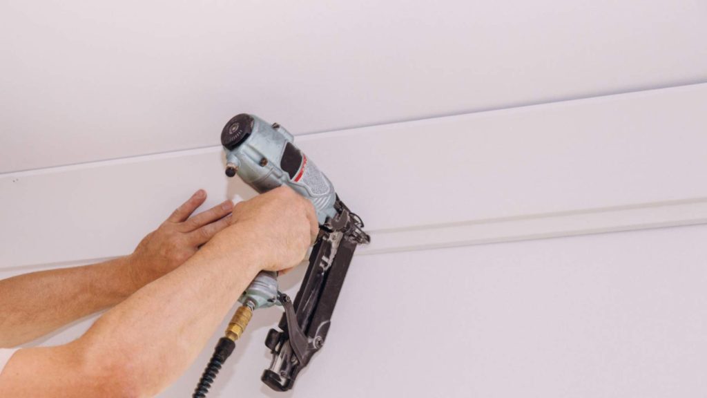 Nail Guns is needed in the process of installing crown molding